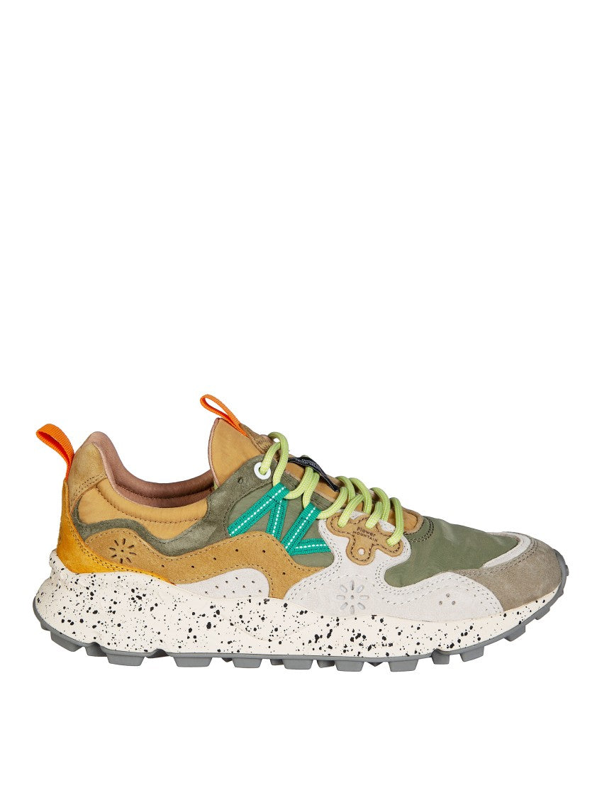 Flower Mountain Olive Yamano 3 Pig Nubuck Sneakers