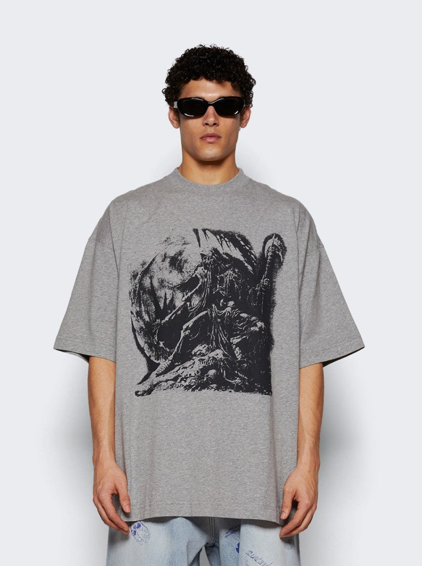 Vetements Goth Oversized Tee Grey Melange