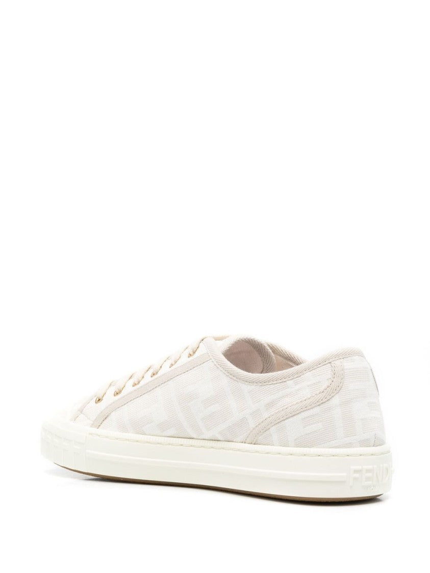 Fendi Lace-Up Flats With Monogram Detailing