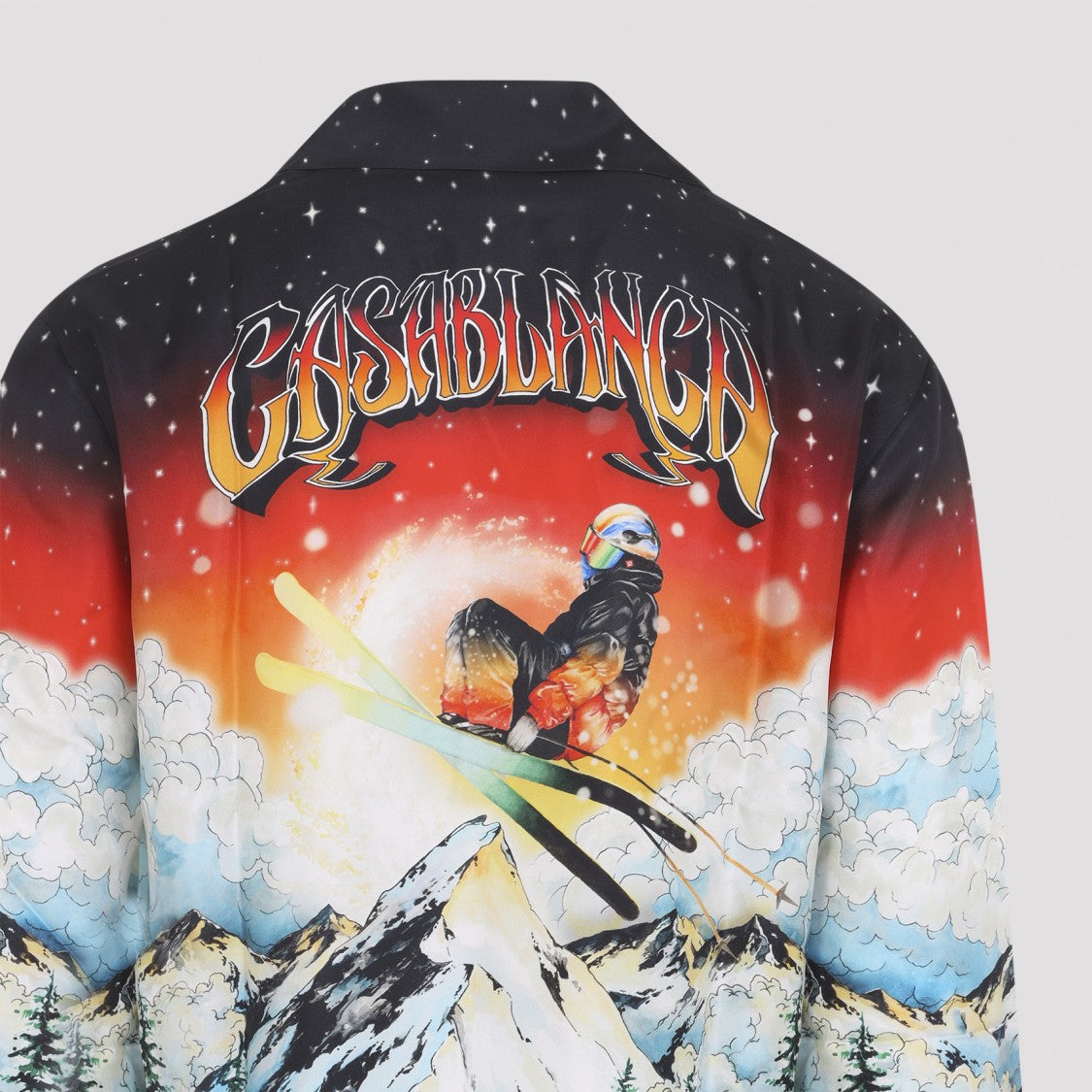 Casablanca Ski Lake Multicolor Silk Cuban Collar Ls Shirt