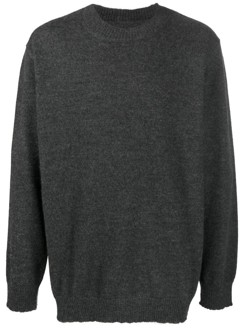 Maison Margiela Relaxed Fit Dark Grey Alpaca Blend Sweater