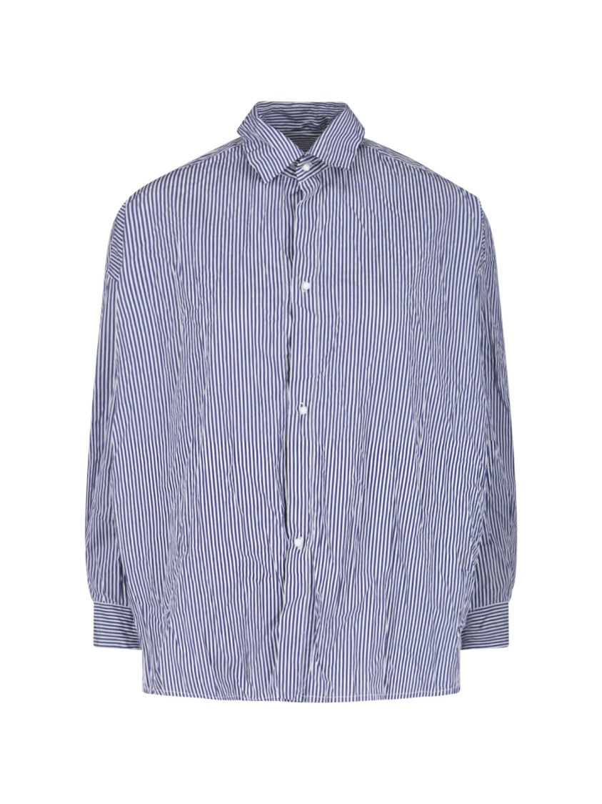 Daniela Gregis Blue Rossella Striped Cotton Shirt