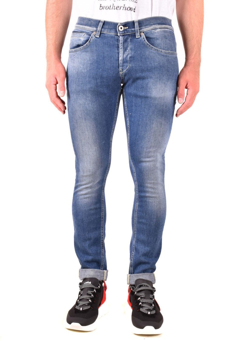 Dondup Slim Fit Denim Jeans With Classic Blue Wash