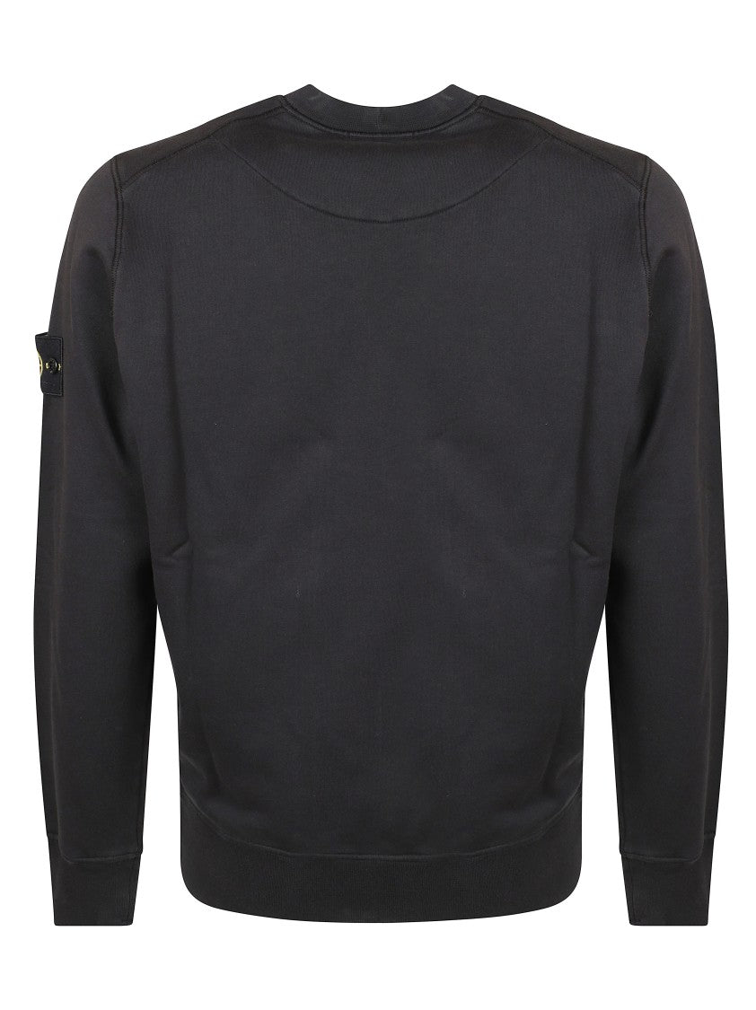 Stone Island Classic Crew Neck Sweater With Logo Patch Accents