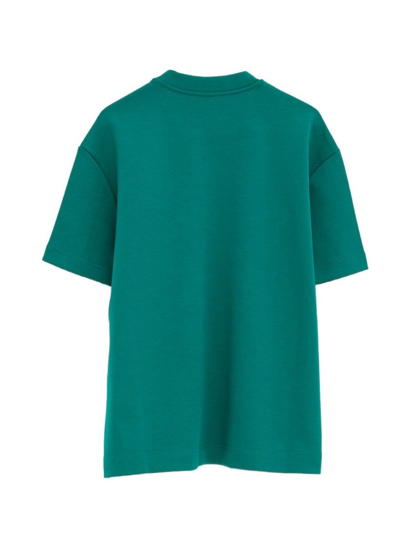 The Frankie Shop Green Boxy-Fit Crew Neck T-Shirt