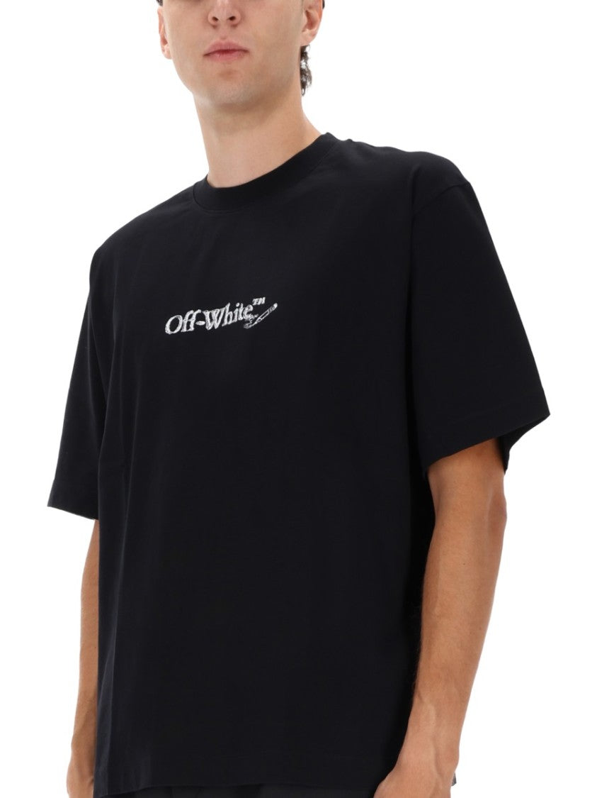 Off-White Short-Sleeve Black T-Shirt