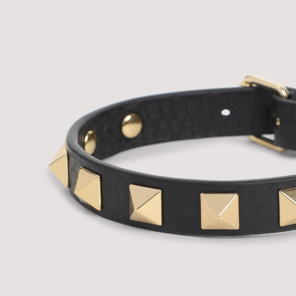 Valentino Garavani Pyramid Studded Calf Leather Bracelet