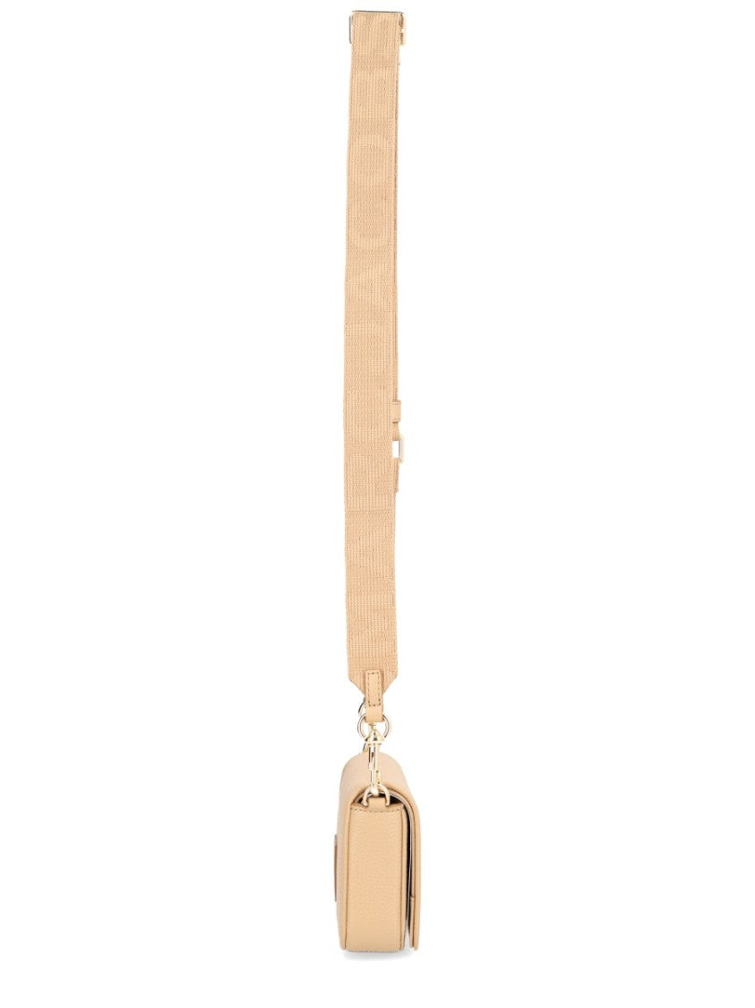 Marc Jacobs Beige Structured Leather Mini Crossbody Bag