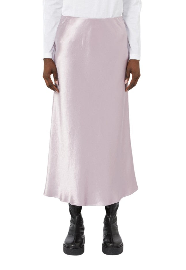 Max Mara Satin Midi Skirt With Flared Hem