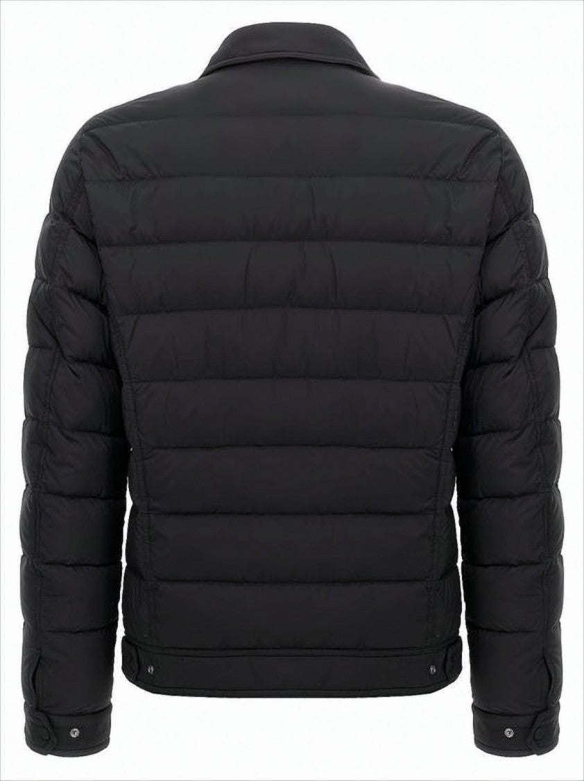 Herno Quilted Black Padded Jacket With Structured Collar