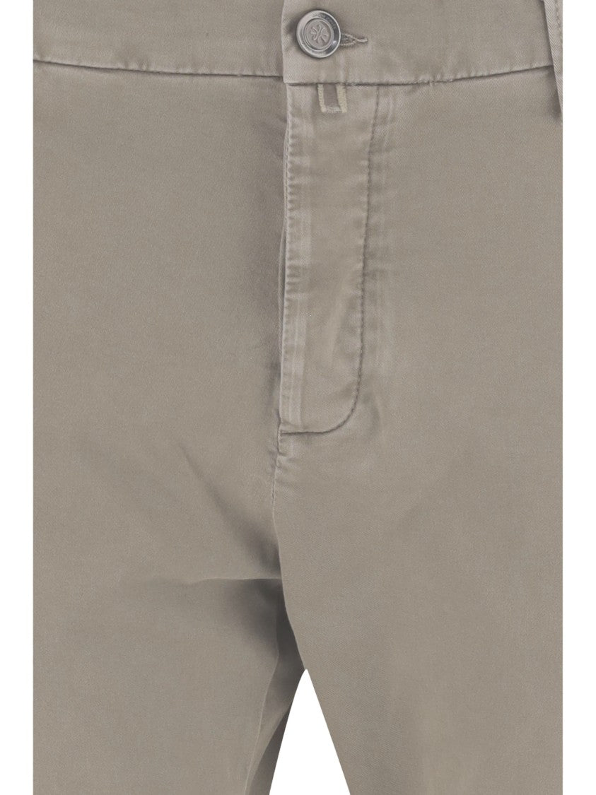 Jacob Cohen Beige Cotton Linen Slim Pants