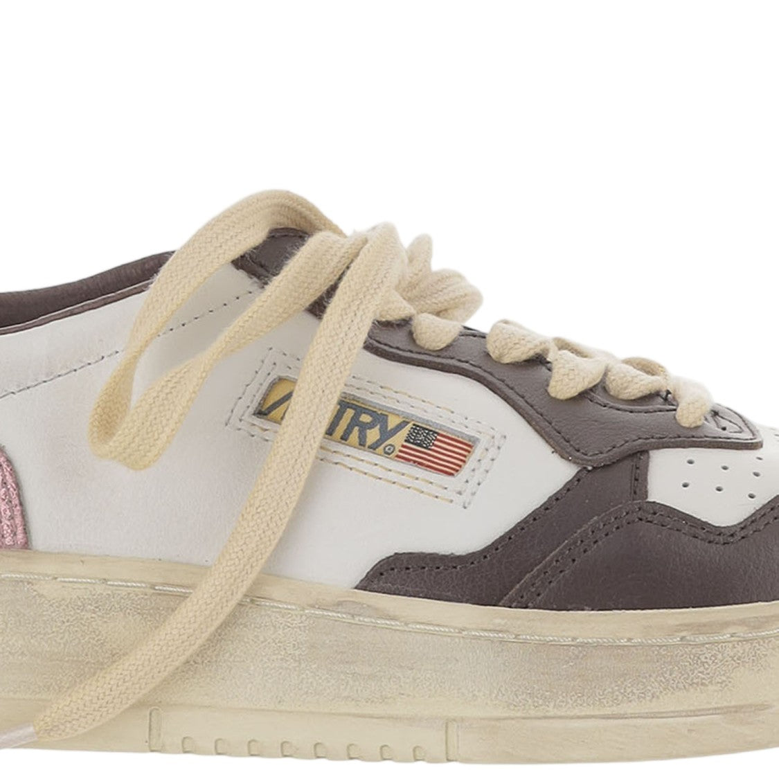 Autry Vintage-Inspired Color-Block Leather Sneakers With Logo Detailing