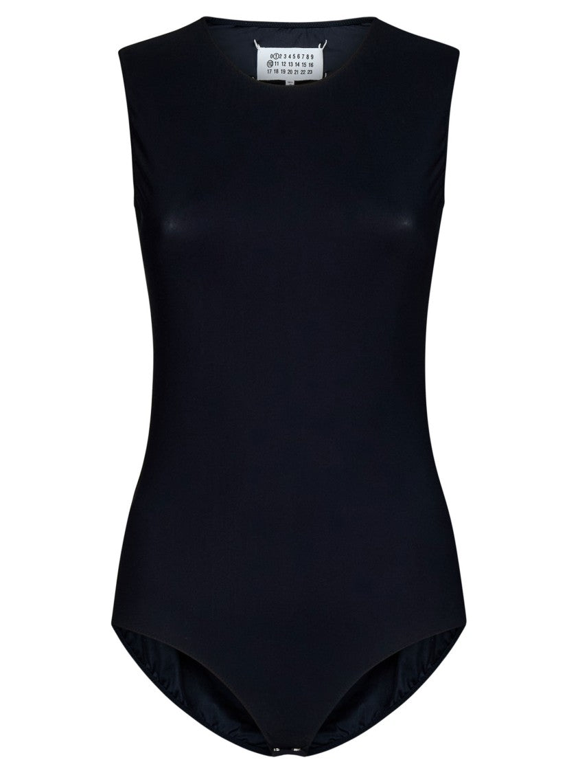 Maison Margiela Black Sleeveless Stretch Jersey Bodysuit