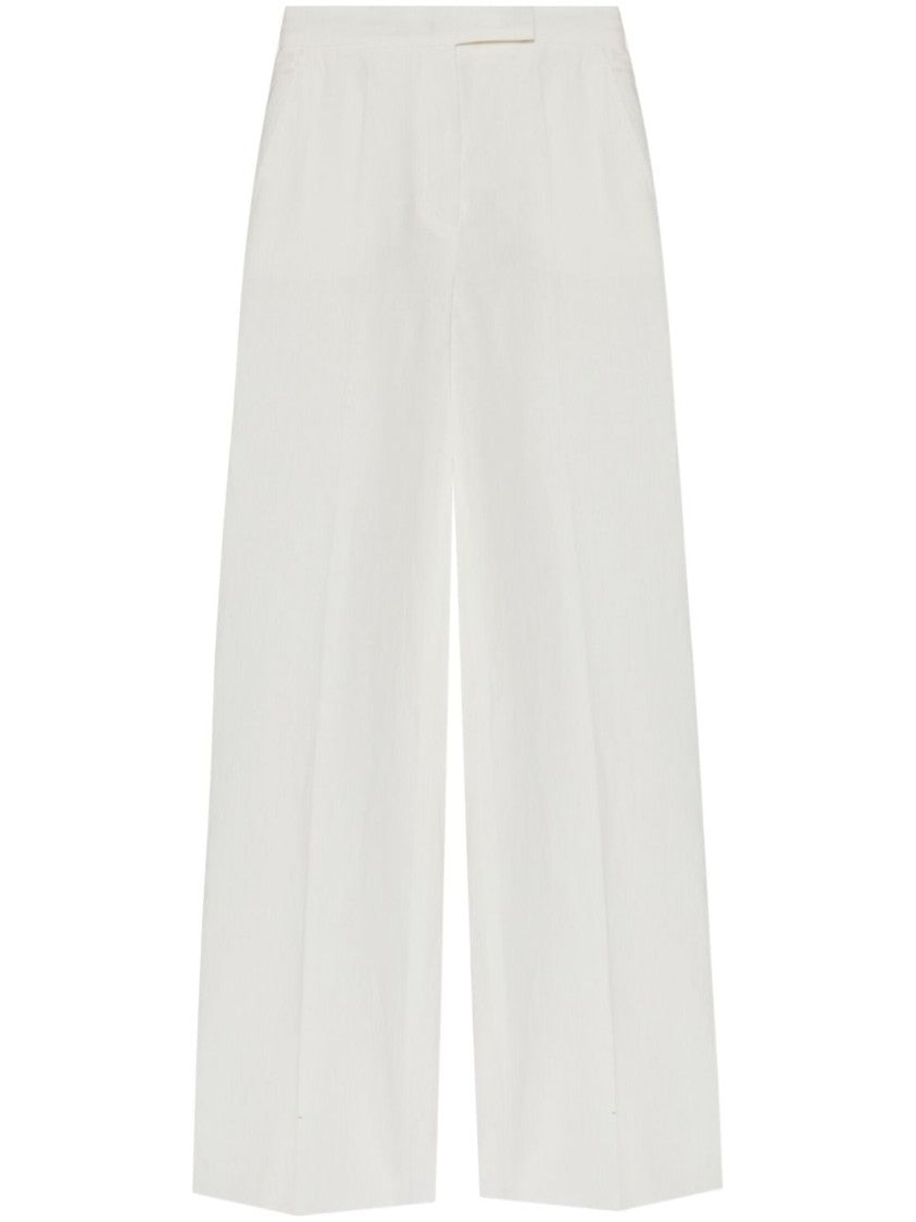 Max Mara Wide-Leg Sequoia Trousers With Pressed Crease