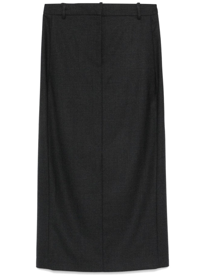 Theory Charcoal Grey Wool Blend Skirt
