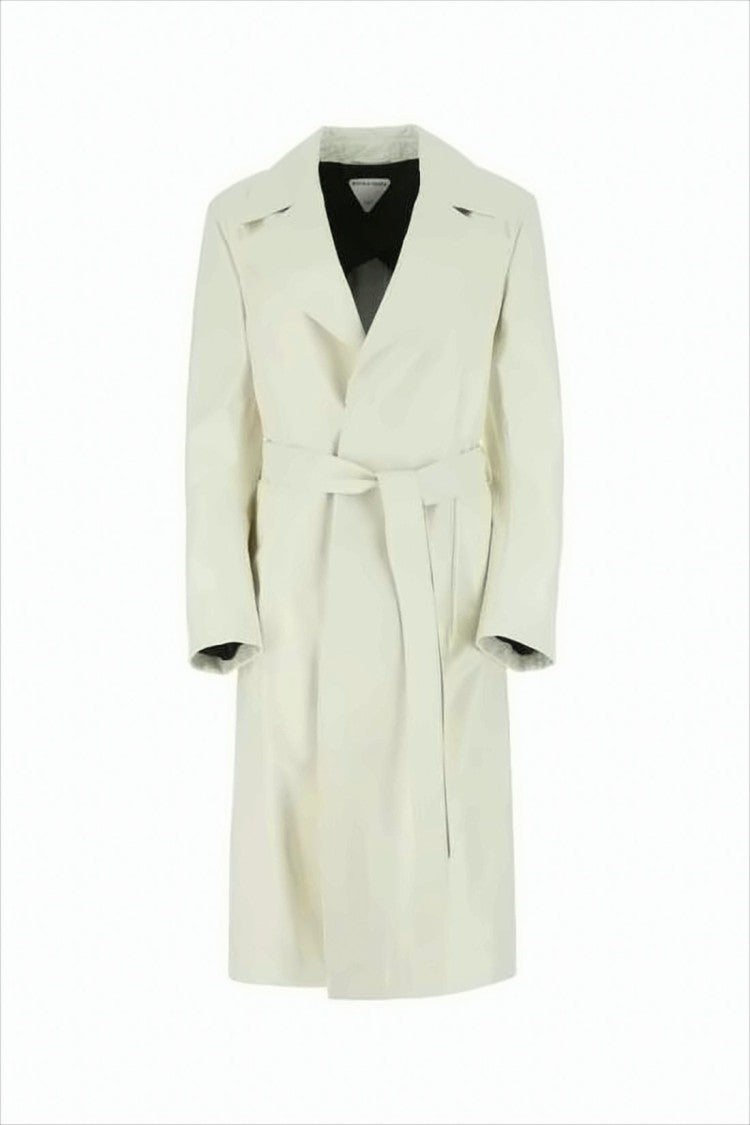 Bottega Veneta Belted Knee-Length Sheepskin Coat With Classic Lapel