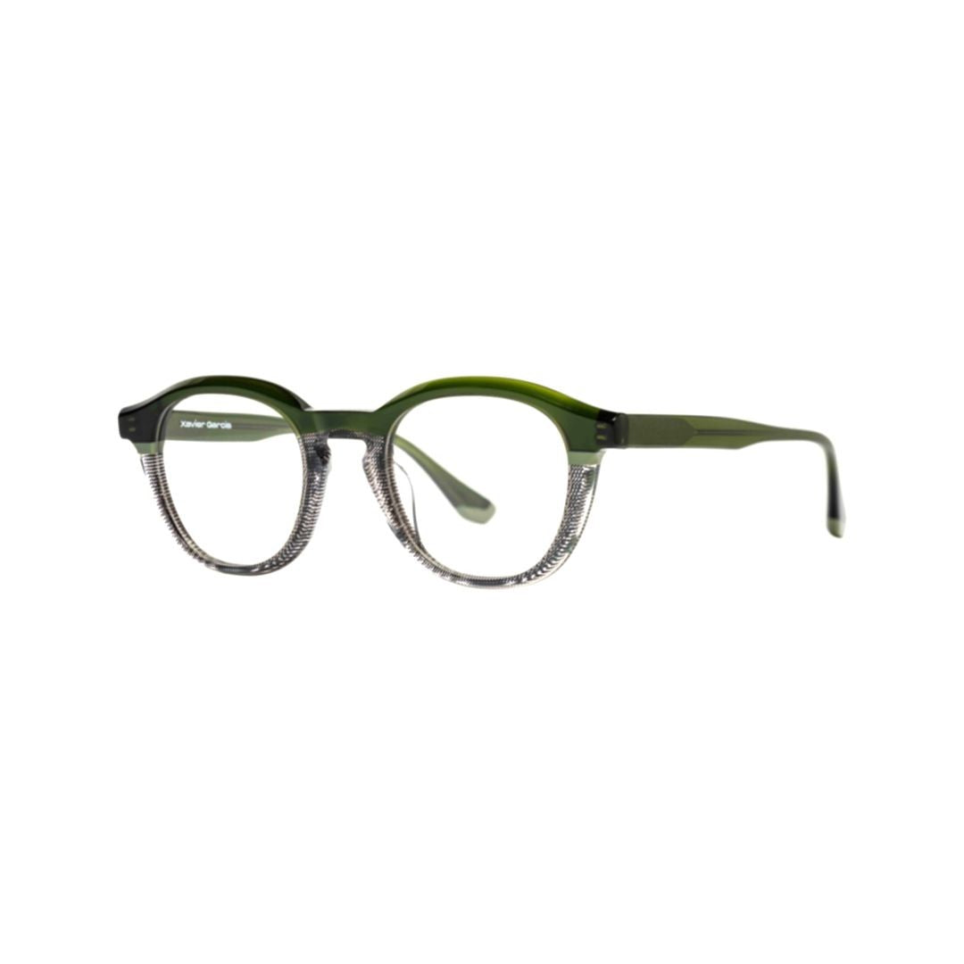 Xavier Garcia Design Pierre C-3 Round Frame Two-Tone Acetate Eyeglasses