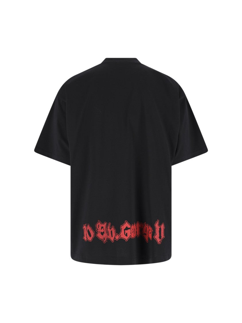 Balenciaga Black Salon De Couture Cotton T-Shirt