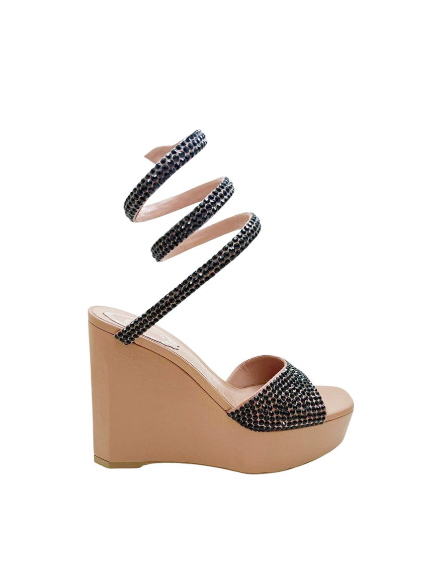 René Caovilla Petra Platform Wedges 125