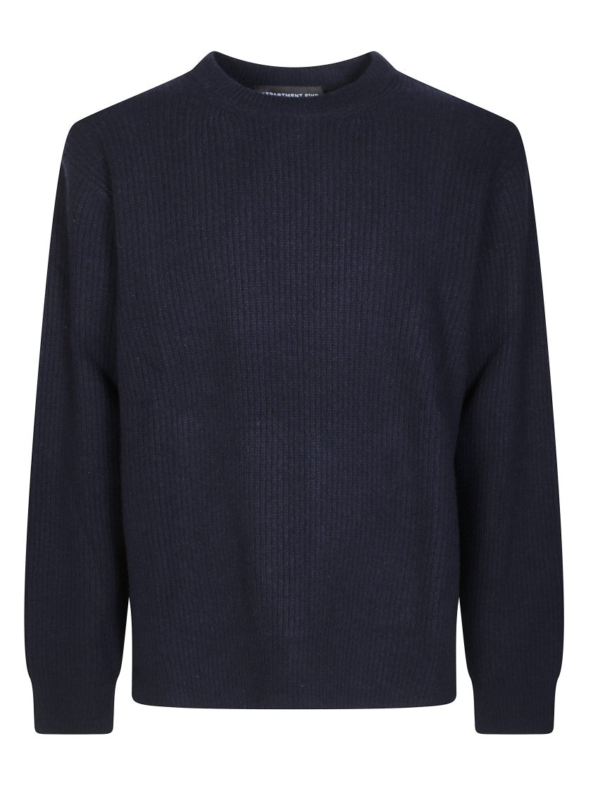 Department Five Ribbed English Cable Knit Sweater With Side Slits
