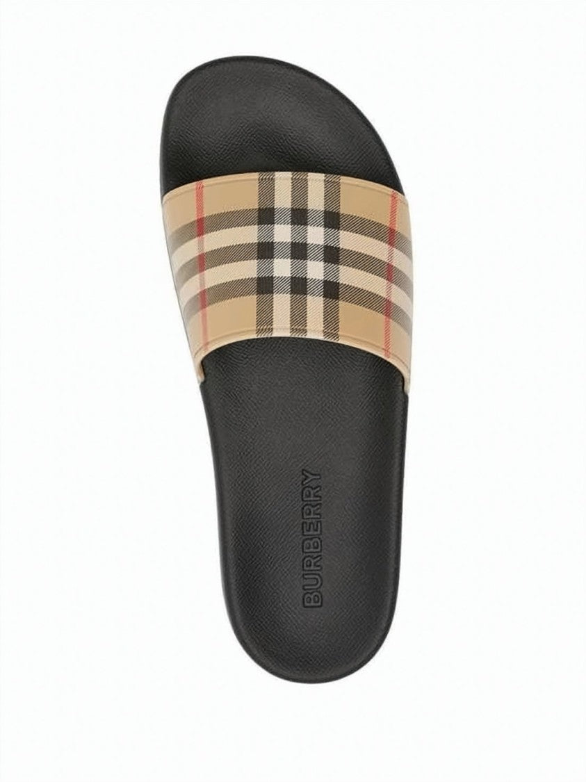 Burberry Burberry Check Pattern Furley Slide Sandals