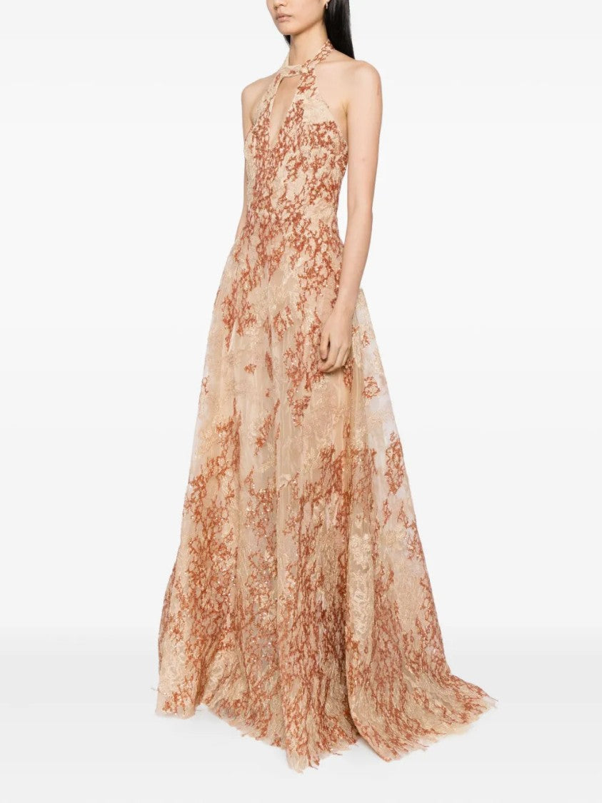 Saiid Kobeisy Embroidered Long Dress