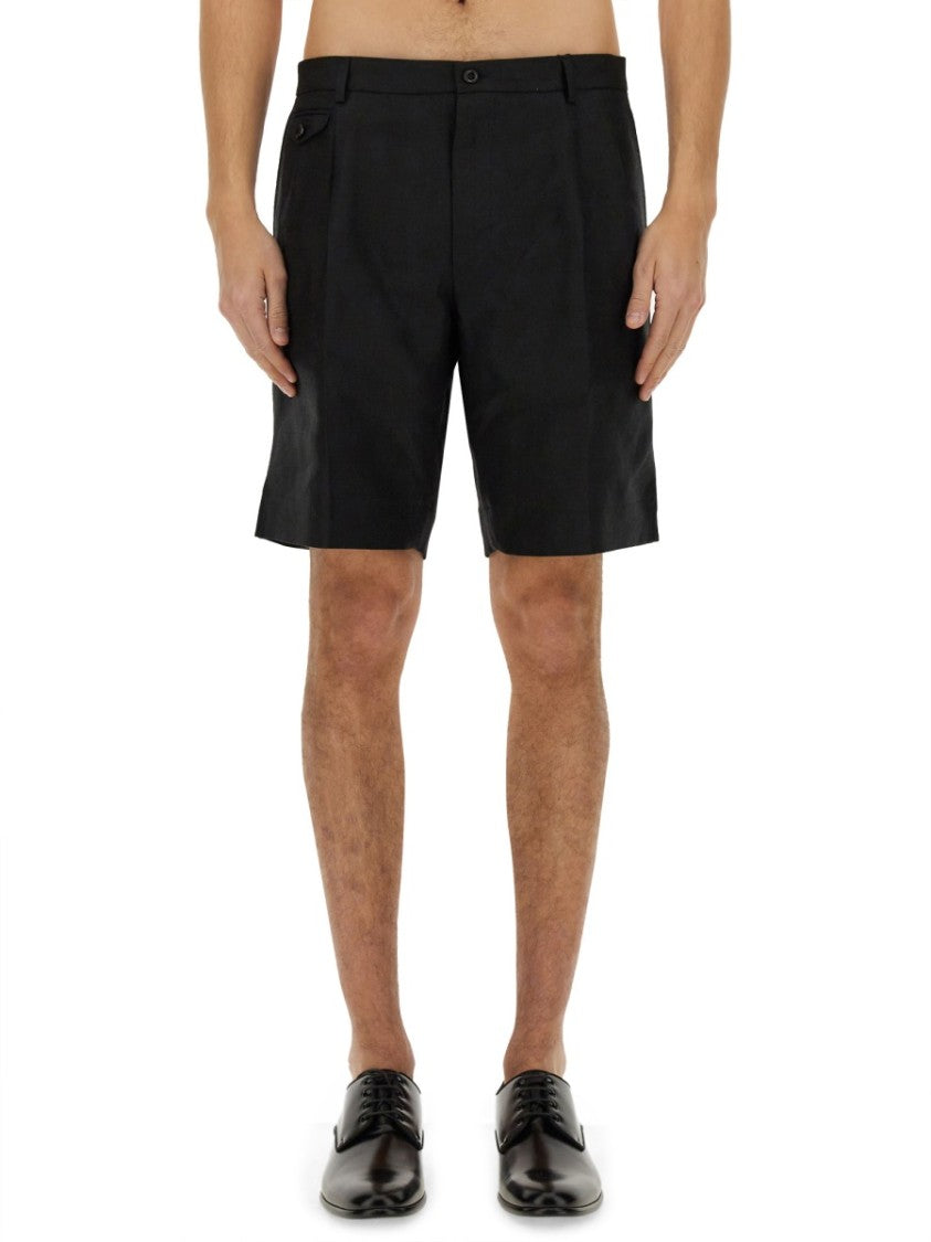Dolce & Gabbana Linen Bermuda Shorts