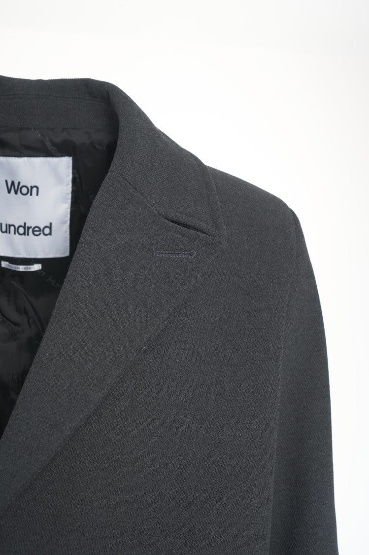 Won Hundred Gray Tailored Wool Blend Coat