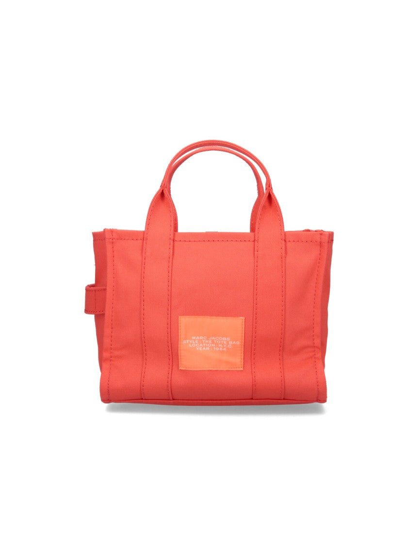 Marc Jacobs Small Orange Canvas Tote With Adjustable Strap