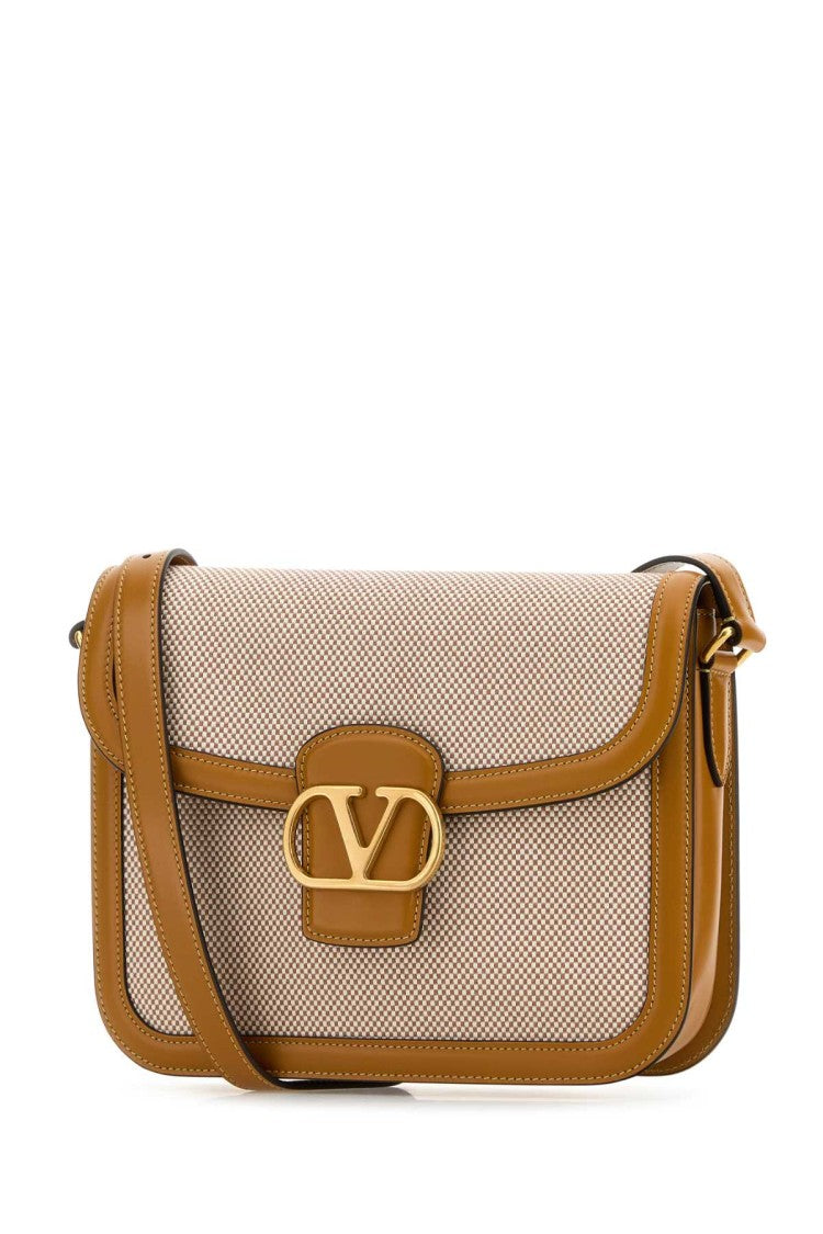 Valentino Garavani Two-Tone Canvas And Leather 9To5 Shoulder Bag