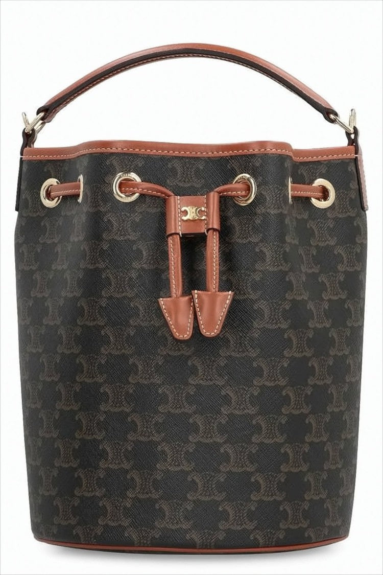 Celine Structured Canvas Tote Bag