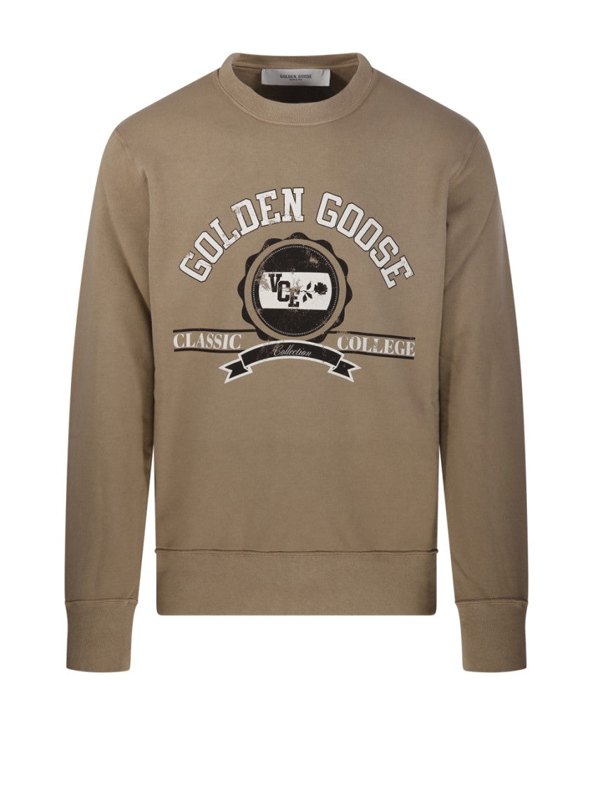 Golden Goose Journey M`S Crew Neck Sweatshirt With Print