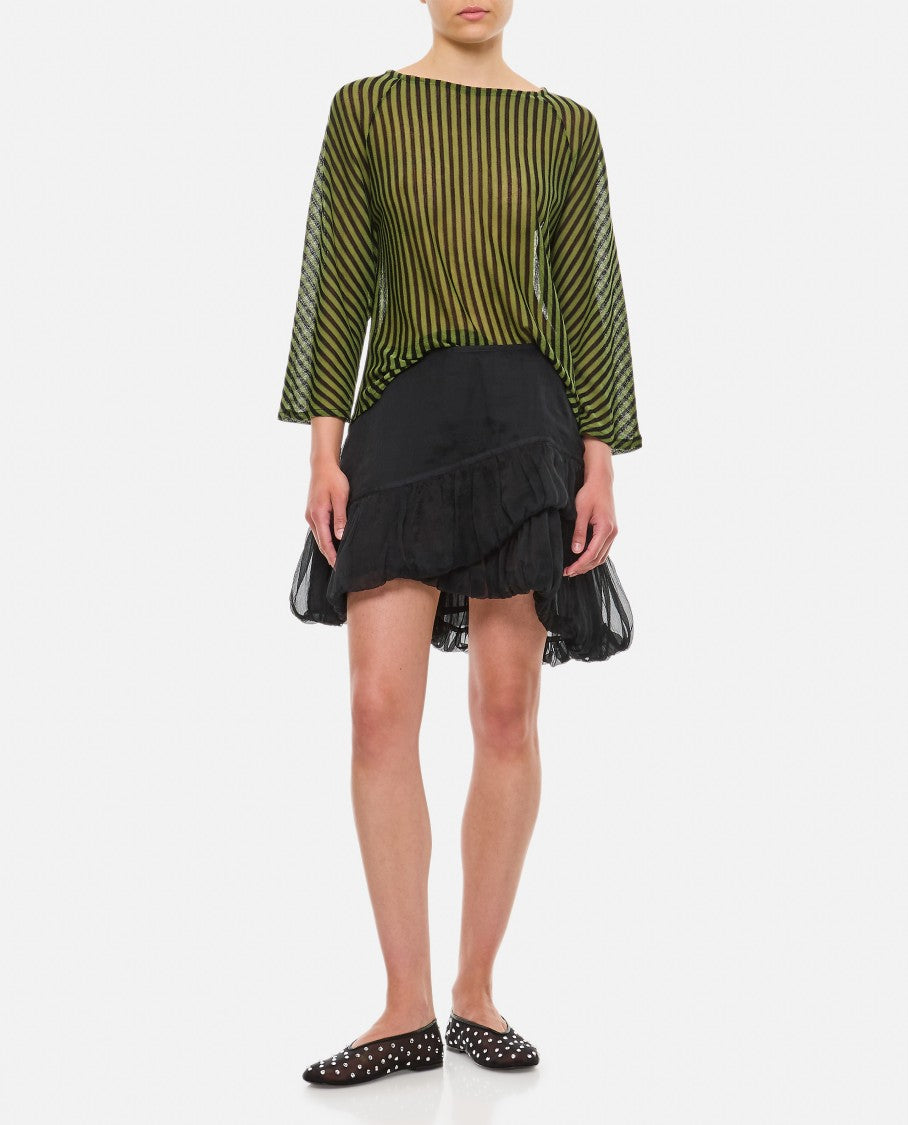 Vitelli Linen Cotton And Wool Raglan Sweater