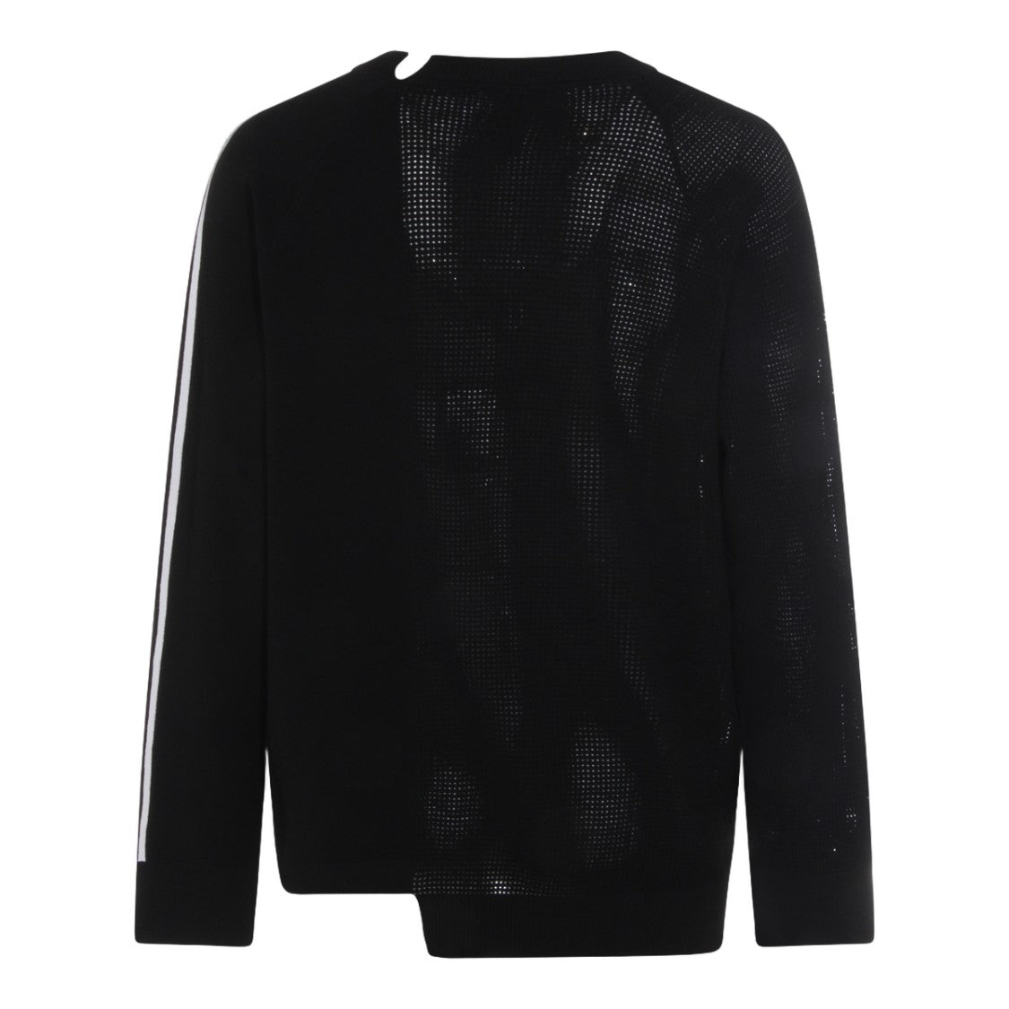 Y-3 Asymmetrical Black Sweater With Dual Texture