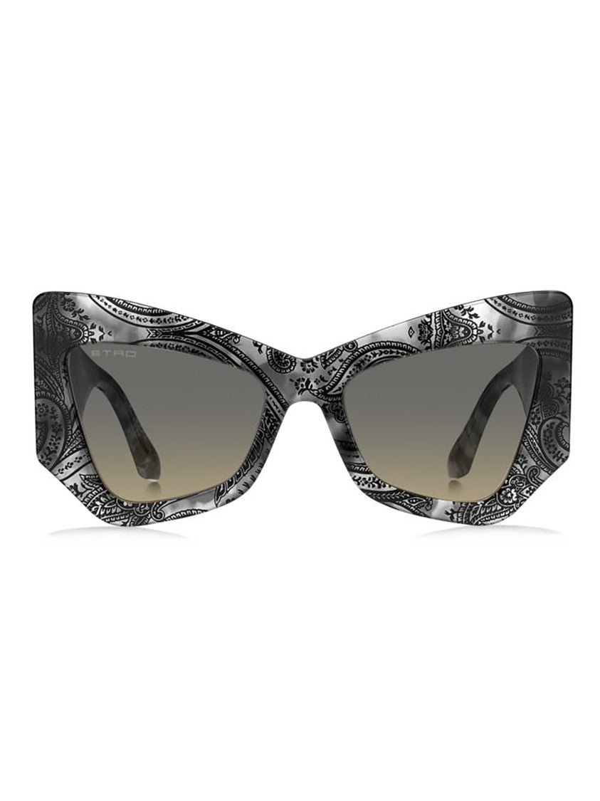 Etro Oversized Cat-Eye Etromania Sunglasses With Intricate Paisley Patterns