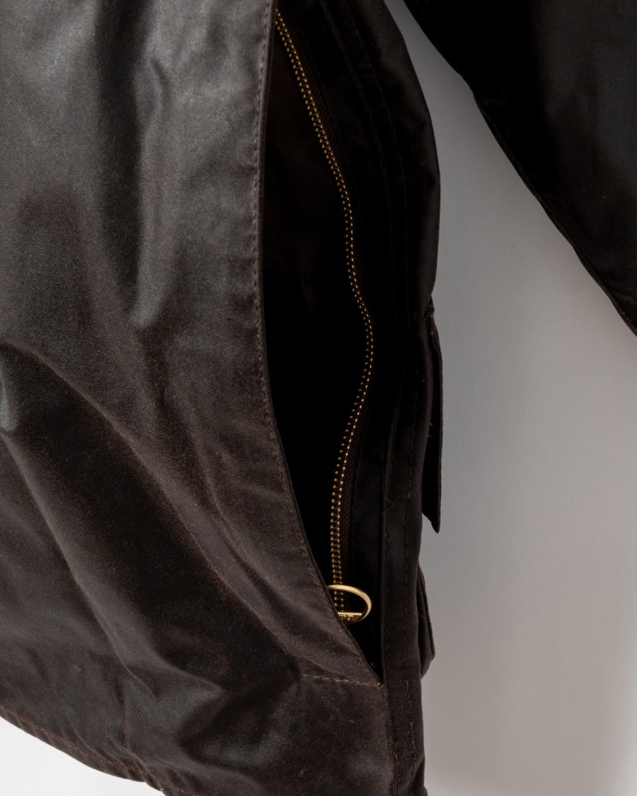 Barbour Beaufort Waxed Cotton Jacket With Corduroy Collar