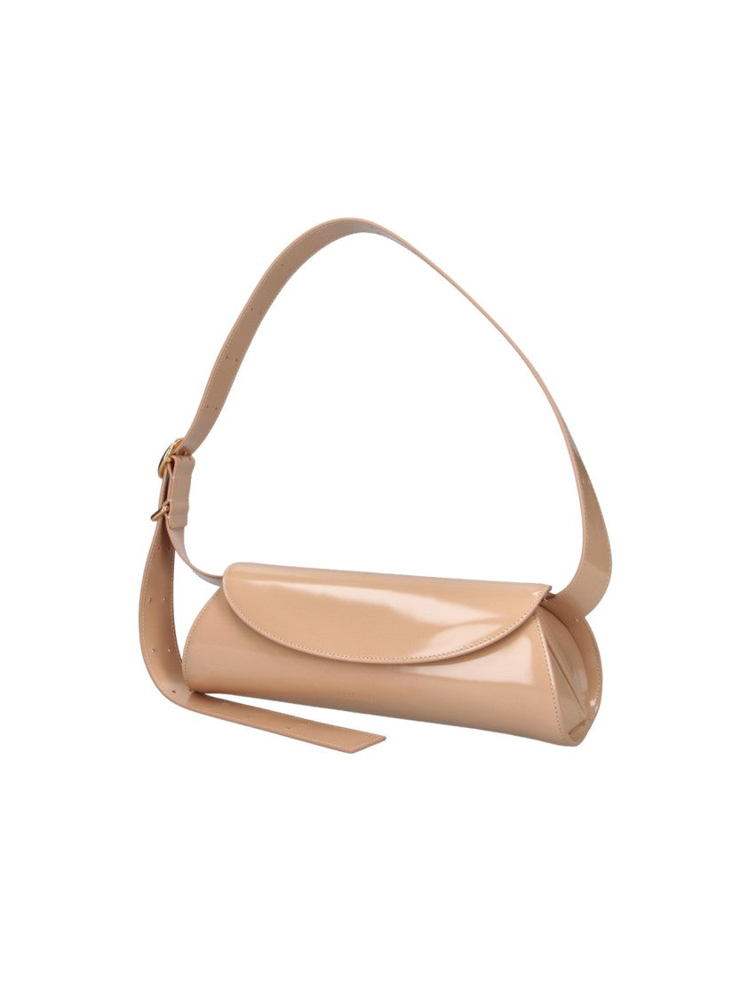 Jil Sander Beige Large Cannolo Calfskin Shoulder Bag