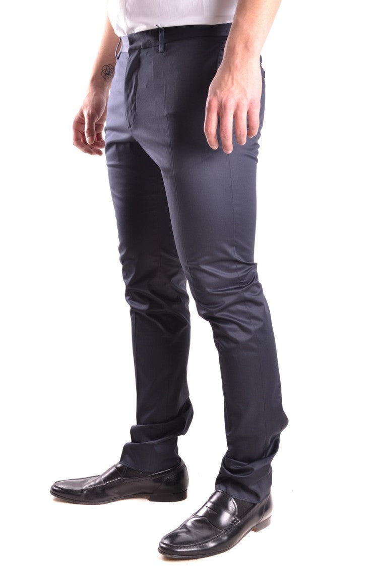 Dsquared2 Tailored Navy Trousers With Refined Silhouette