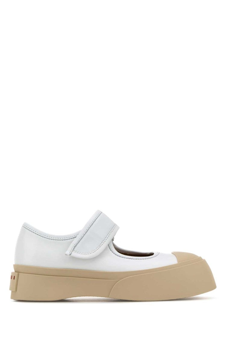 Marni White Leather Mary Jane Sneakers