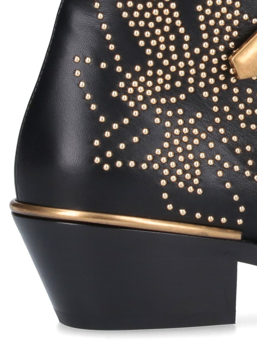 Chloé Low Ankle Boots "Susanna" – Black