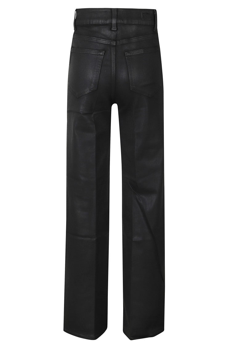 Paige Black Rayon-Blend Distressed Straight-Leg Jeans