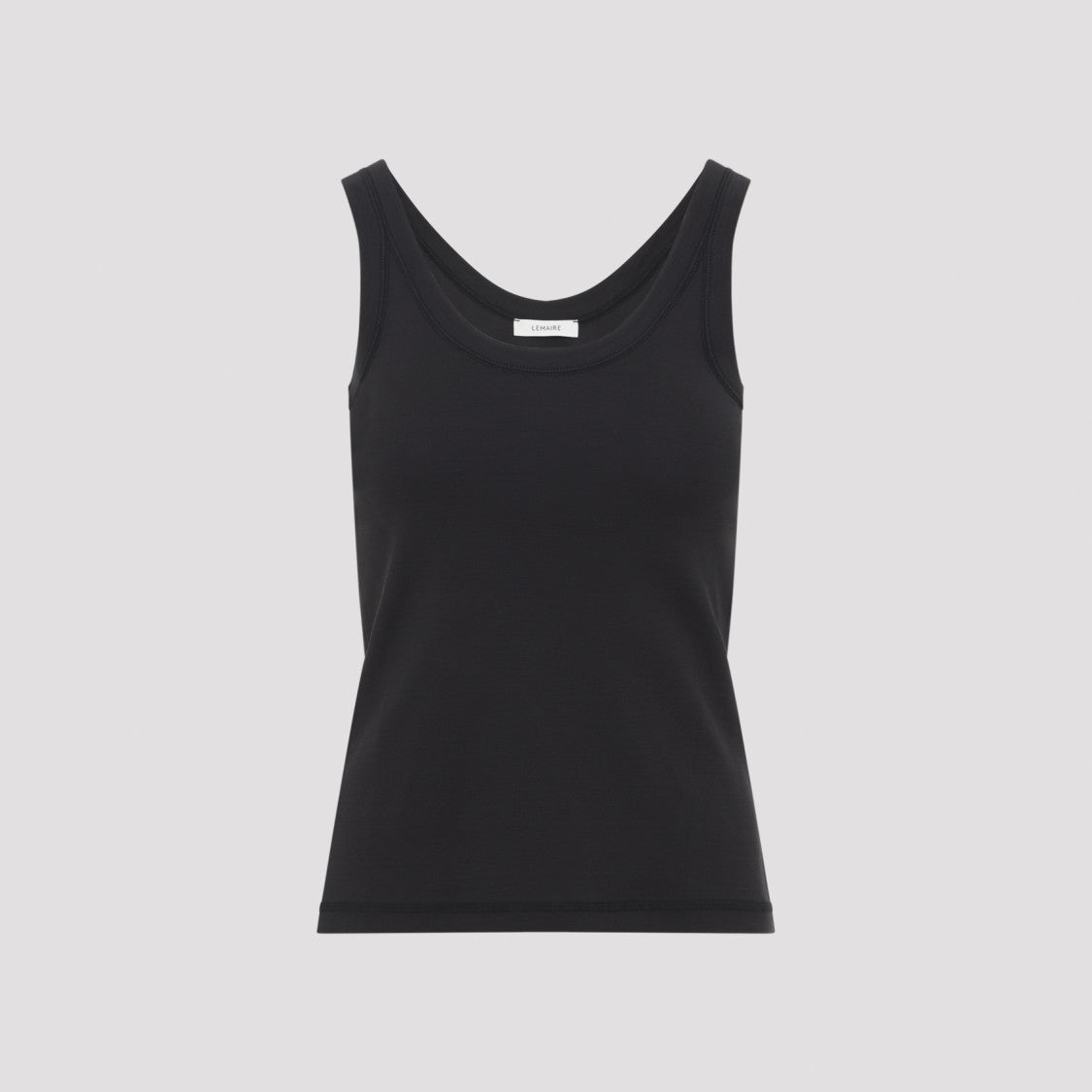 Lemaire Squid Ink Blue Cotton Ribbed Tank Top