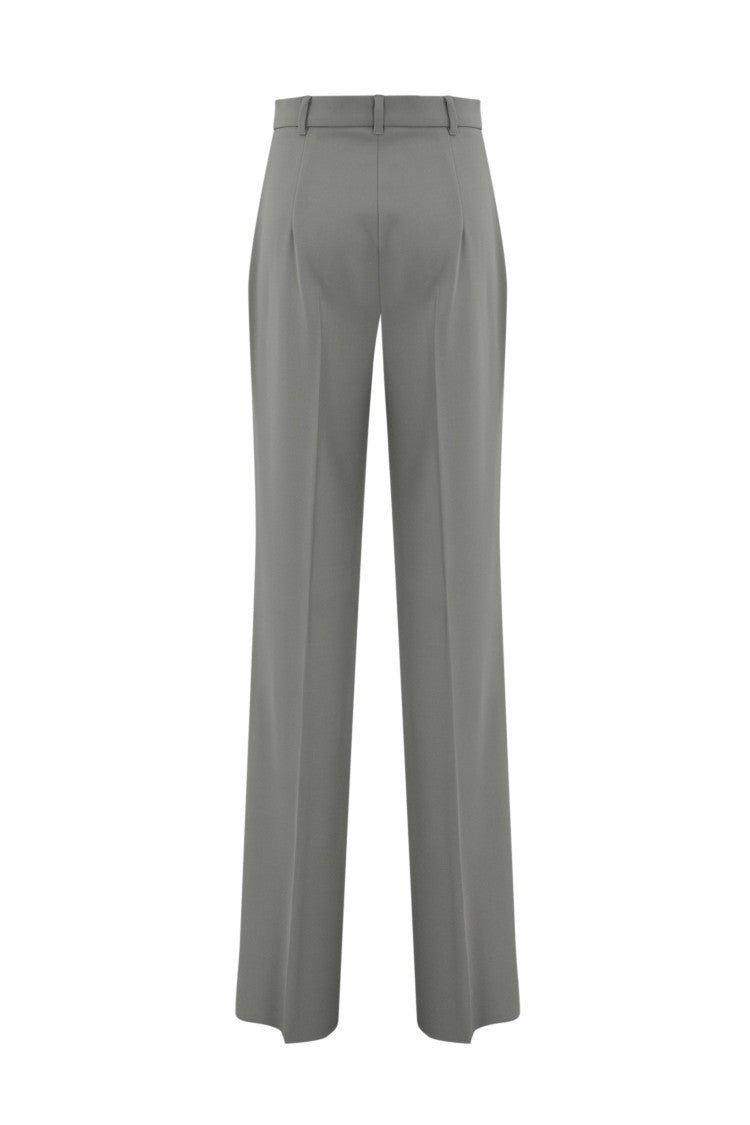 Max Mara Tailored Grey Trousers With Mid-Rise Waist