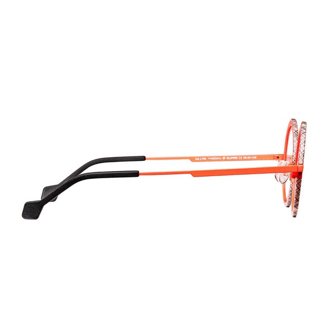 Matttew Coral Ellipsis Titanium Round Sunglasses