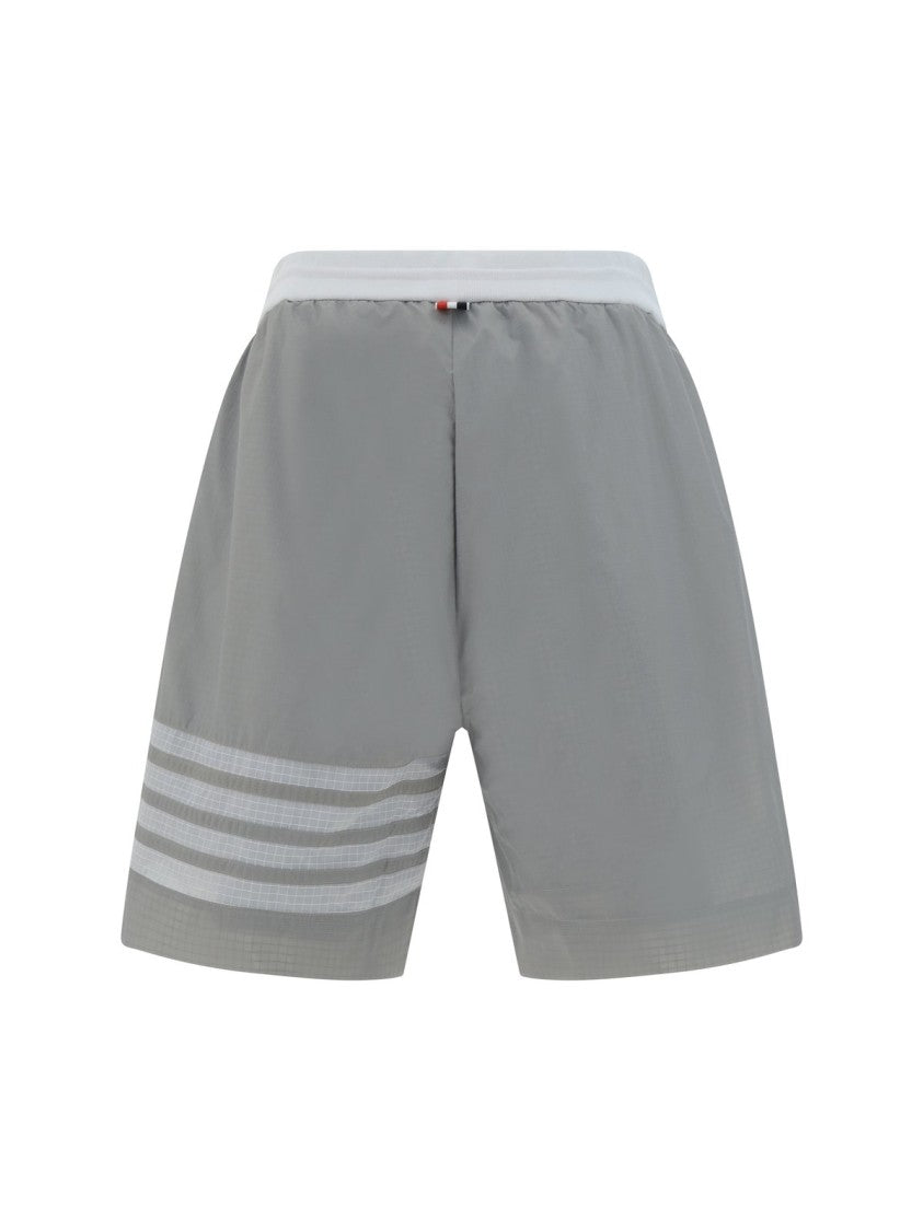Thom Browne Light Grey Shorts With Elastic Waistband