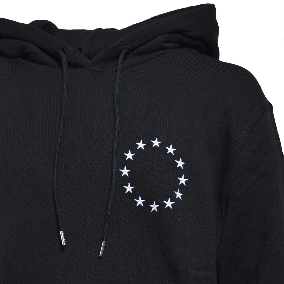 Études Relaxed-Fit Black Hoodie With Star Embroidery