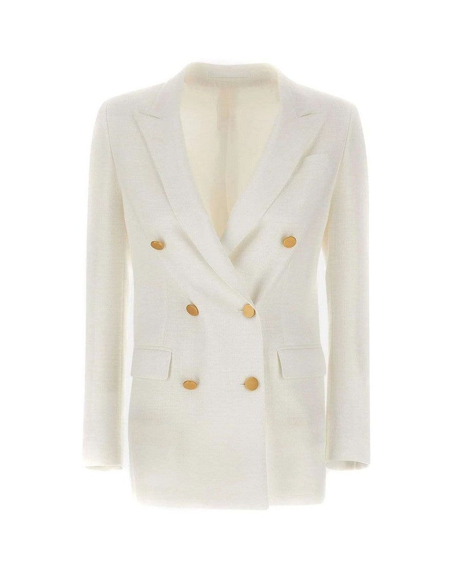 Tagliatore White Tailored Blazer