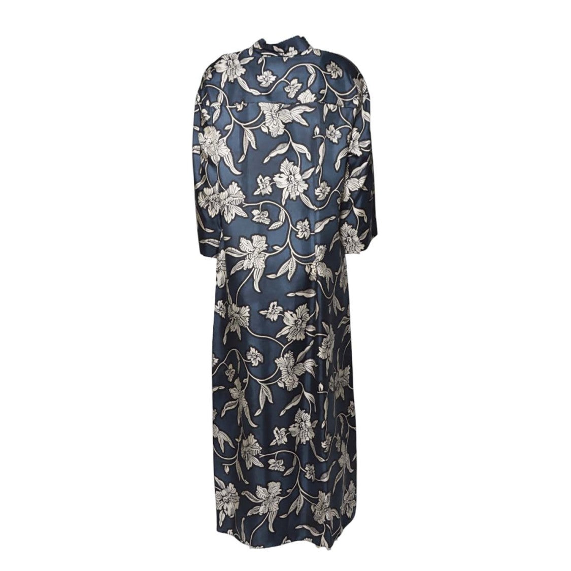 Max Mara Ankle-Length Floral Robe With Belted Waist