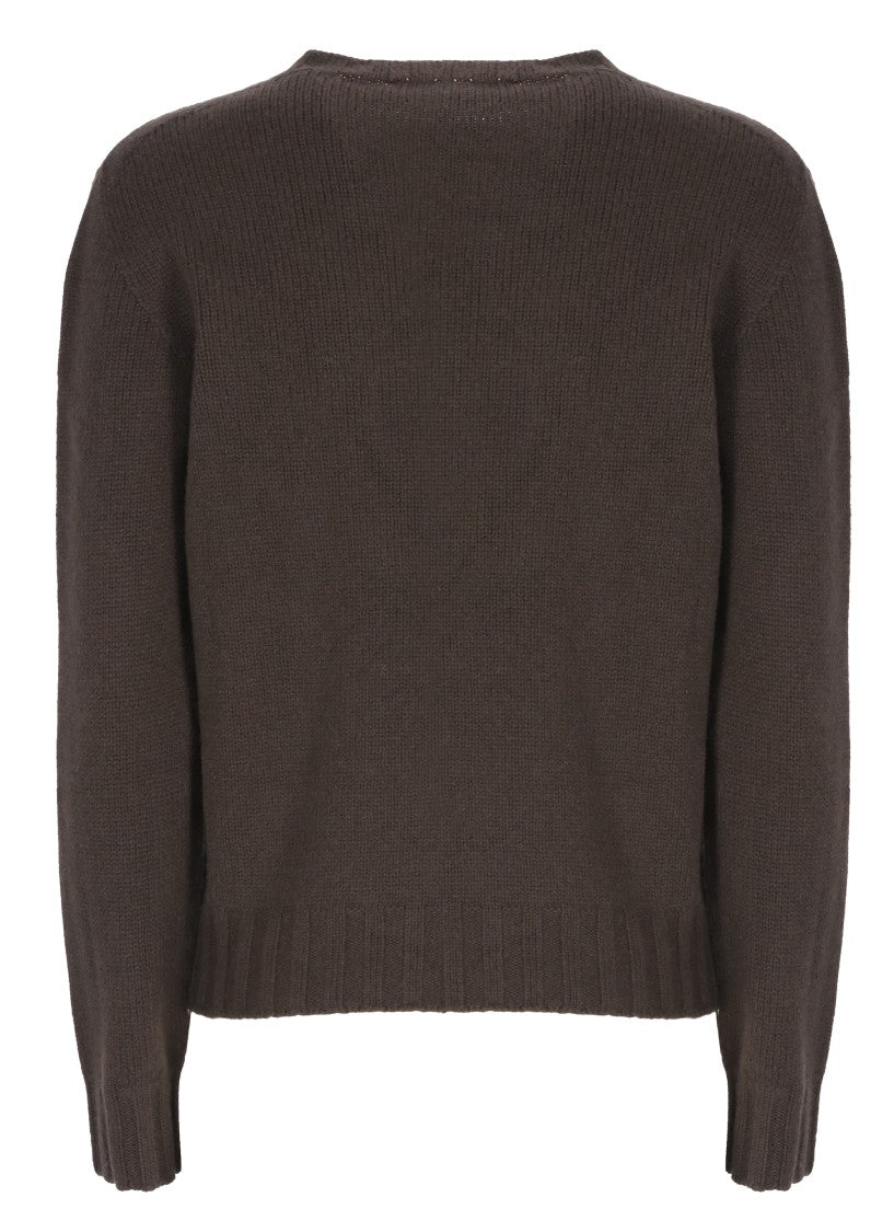 Oliver Lattughi Brown Cashmere Crew Neck Sweater