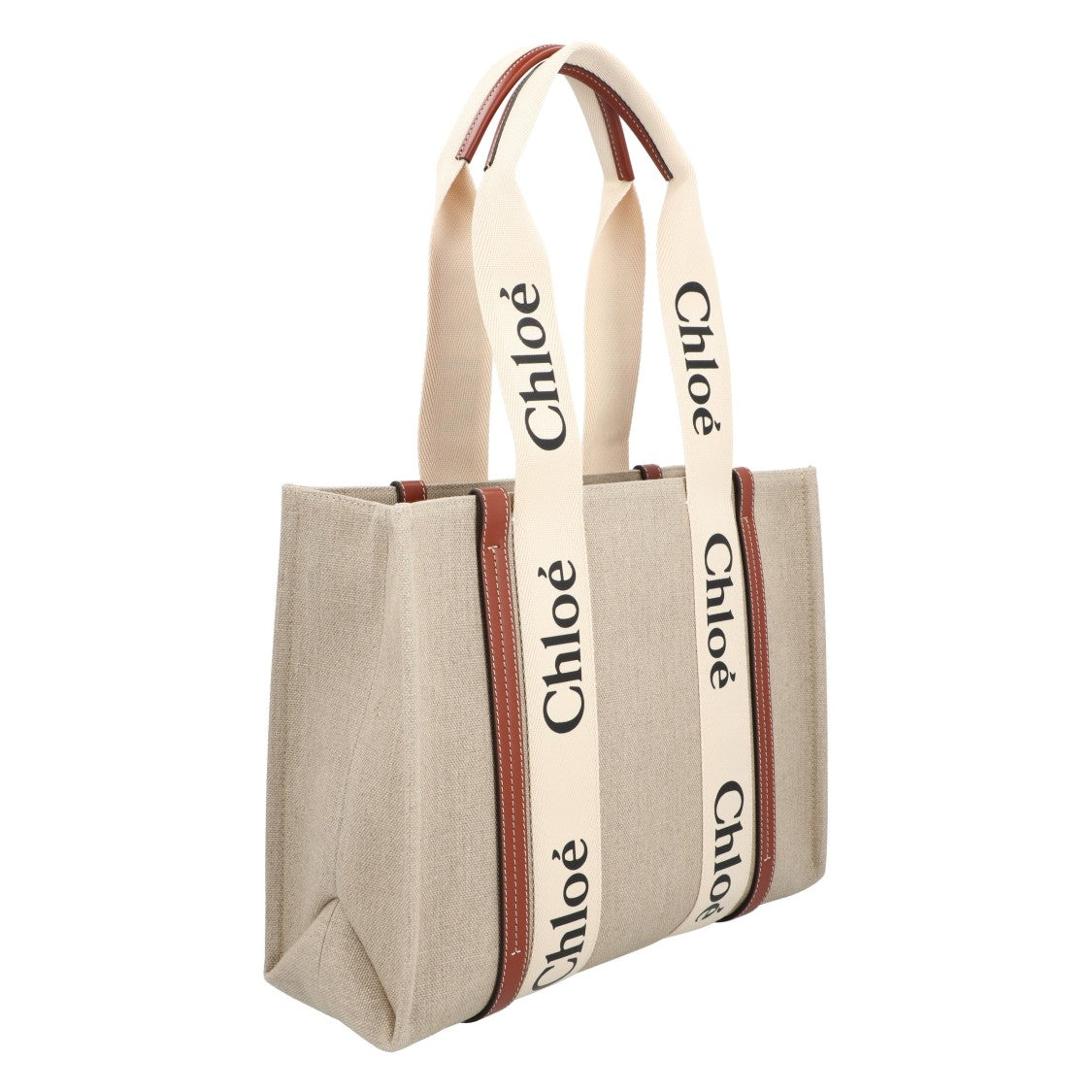 Chloé Medium Woody Tote Bag Brown